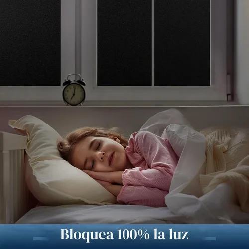 Vista 3 de Haton - Película opaca para ventana, bloqueo de luz total, 23.6 x 78.7 pulgadas Negro