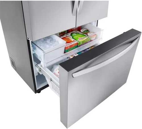 Vista 6 de LG LRFLC2706S Refrigerador inteligente con puerta francesa de 27 pies cúbicos en acero inoxidable