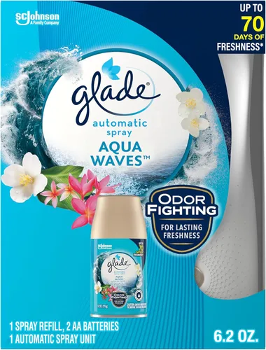 Vista 11 de Glade Kit automático de repuesto y soporte de aerosol, ambientador para el hogar y el baño, maderas de cachemira, 6.2 onzas