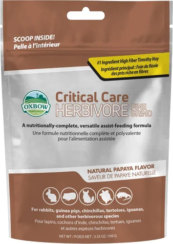 Vista 7 de Oxbow Cuidados Críticos Herbívoros, Conejos y Cuineas Recuperación, Anís, 4.97 oz Critical Care, Emergency Food, Complete Recovery Diet, Rabbits
