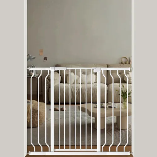 Vista 9 de ALLAIBB - Puerta para bebé extra alta de 40.55 pulgadas, 29.92-62.60 pulgadas de ancho, para mascotas, color blanco