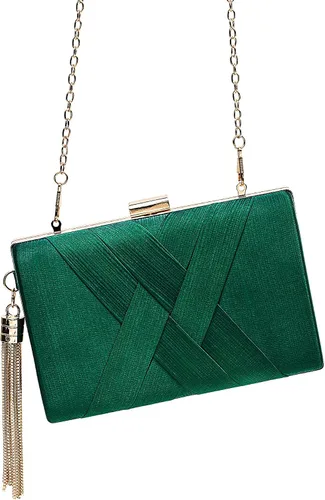 Vista 2 de CARIEDO Bolso de mano de noche para mujer, de tela manchada, para boda, graduación, noche, fiesta, F