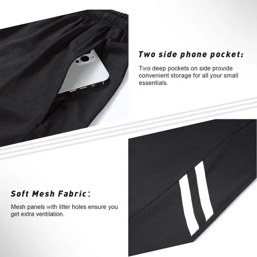 Vista 4 de Runhit Pantalones cortos de gimnasio para hombre, paquete de 3 pantalones cortos deportivos para hombre, 9 pulgadas, para entrenamiento, baloncesto