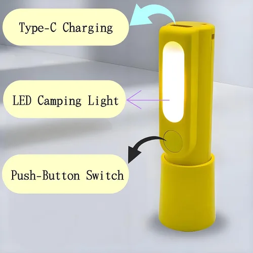 Vista 3 de Paquete de 4 mini linternas LED pequeñas, linternas recargables USB C, linterna combinada de linterna de campamento, linternas ultraligeras con zoom