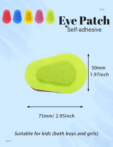 Vista 3 de Paquete de 20 parches adhesivos para los ojos para niños - Parche médico transpirable para los ojos para tratamiento de ambliopía (ojo perezoso)