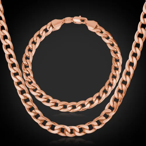 Vista 6 de U7 Cadena de eslabones cubanos estilo Miami, corte diamante, hombre o mujer, acero, negroplatachapada en oro 18 K, ancho de 864156423643064