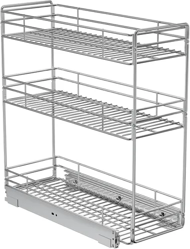 Vista 9 de ROOMTEC Estante de especias extraíble para gabinete estrecho (5.5 pulgadas de ancho x 21 pulgadas de profundidad), organizador de gabinete