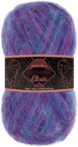 Vista 119 de JubileeYarn Mohair Elixir Yarn - 50g/Skein Baby Wool Blend - Cosmopolitan - 1 Skein