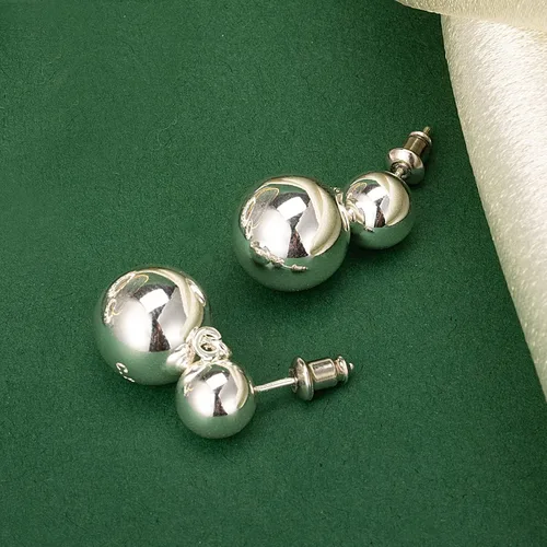 Vista 4 de C.Paravano Aretes de aro de oro de 18 quilates y plata esterlina para mujer