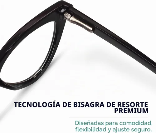 Vista 7 de 2SeeLife Lentes de lectura prémium TR-90 Cat Eye para mujer, estrechos, ajuste medio, marco resistente, bisagras de resorte, lectores elegantes Negro