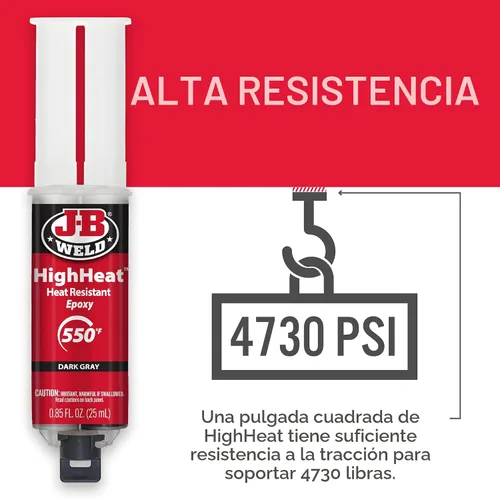Vista 4 de J-B Weld Jeringa de epoxy de alto calor, gris oscuro