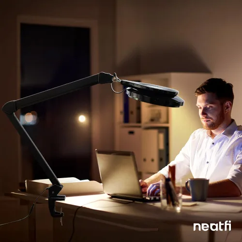Vista 8 de Neatfi Lámpara de escritorio LED 3,000 lúmenes 30 W 320 LED SMD Regulable Temperatura de color de 3000K a 6500K Luz de escritorio