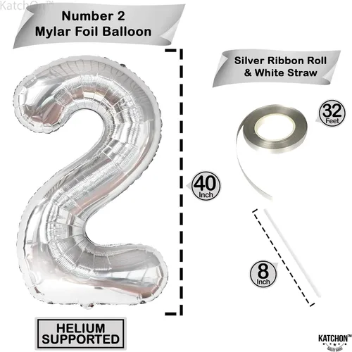 Vista 1357 de KatchOn Globo negro del número 1 de 40 pulgadas, globo de feliz cumpleaños Large Mylar Number One Balloon for 1st Birthday Decorations, Foil