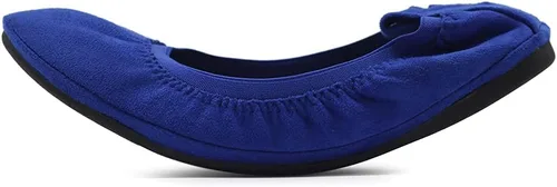 Vista 2 de Ollio Zapatos bajos de bailarina, cómodos, de gamuza sintética, para mujer