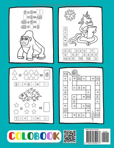 Vista 2 de Libro de Actividades de Matemáticas Preescolar para Niños a partir de 2 Años, Multiplicación y División, Multiplicar y Dividir Libro de Ejercicios