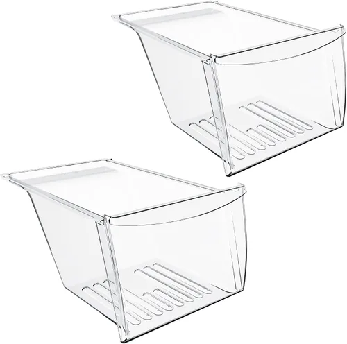 Vista 10 de HECASA 240337103 240337102 Reemplazo de bandeja para cajón para verduras de refrigerador para 240337105 240337107 240337108 240337109 Reemplazo