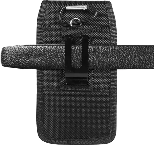 Vista 6 de Funda de nailon resistente para teléfono celular con clip para cinturón con trabillas para cinturón, tarjetero para Motorola Moto G Power G Stylus G
