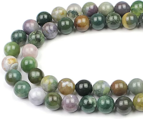 Vista 23 de MJDCB Cuentas de Turquesa Africana Natural Redondas Piedras Sueltas para Hacer Joyas Pulsera Collar Accesorio DIY 15" (4mm)