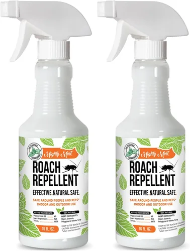 Vista 11 de Mighty Mint Spray repelente de cucarachas con aceite de menta – Asesino natural de cucarachas para uso en interiores y exteriores – Control