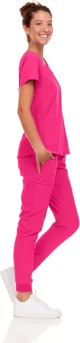 Vista 85 de Natural Uniforms Conjunto de ropa quirúrgica elástica para mujer con tallas regulares y pequeñas