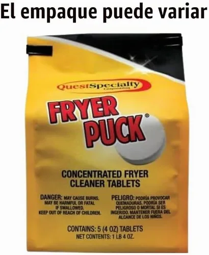 Vista 7 de Fryer Puck 401304001 Tabletas limpiadoras de freidora de 4 onzas (5 pestañas/caja)