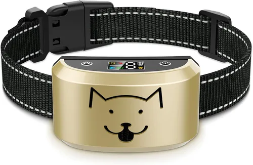Vista 18 de Collar antiladridos para perros grandes y medianos, recargable, con 8 pitidos de vibración de sensibilidad ajustables, IP67, impermeable