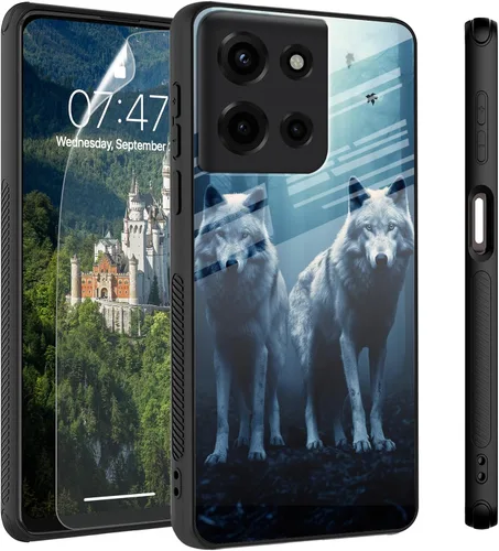 Vista 13 de Funda para Motorola Moto Edge 2022, cubierta trasera de vidrio templado con protector de pantalla, funda protectora a prueba de golpes para Motorola