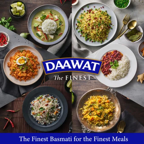 Vista 9 de Arroz blanco basmati tradicional Daawat - Arroz basmati auténtico de grano extra largo - Bolsa de 10 libras