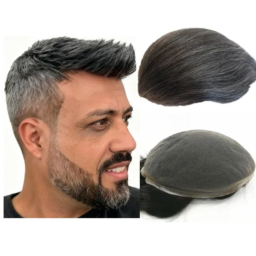 Vista 11 de N.L.W. Sistema de reemplazo de cabello para hombre NLW pelo humano toupee para hombres con encaje HD suave fino Super Swiss 10x8 tamaño base pelos
