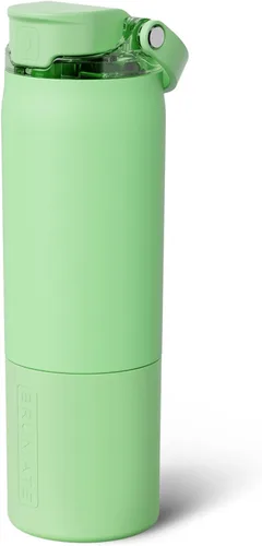 Vista 39 de BrüMate Rise - Botella de agua de 25 onzas con pajita de silicona cubierta 100 % a prueba de fugas, botella de agua de acero inoxidable aislada