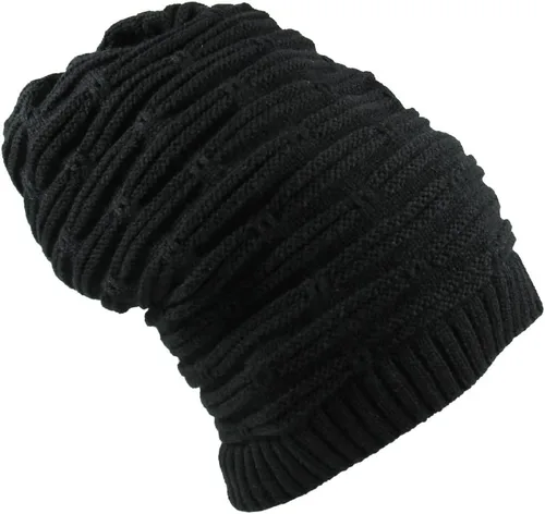 Vista 2 de RW Rasta Stretch Long Beanie Sombreros Negro