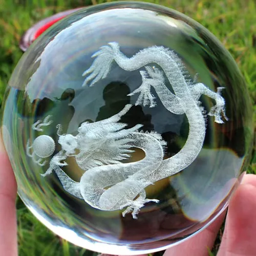 Vista 6 de Baoding - Bolas de masaje chino de 1.57 pulgadas para terapia de manos, alivio del estrés, bolas de cristal de dragón y fénix