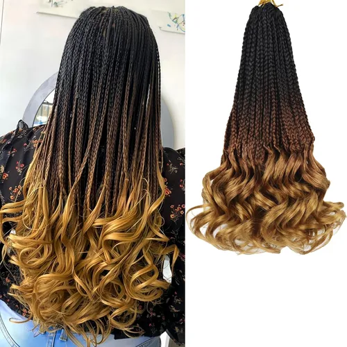 Vista 64 de Cabello para Trenzas Rizo Francés Color 1 Trenzas de Ganchillo Rizo Francés 10 Pulgadas Trenzas de Caja Cabello de Ganchillo para Mujeres y Niños