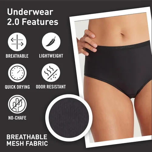 Vista 3 de ExOfficio Give-N-Go 2.0 - Calzoncillos de corte completo para mujer, transpirables, duraderos, de fácil cuidado, ropa interior de viaje