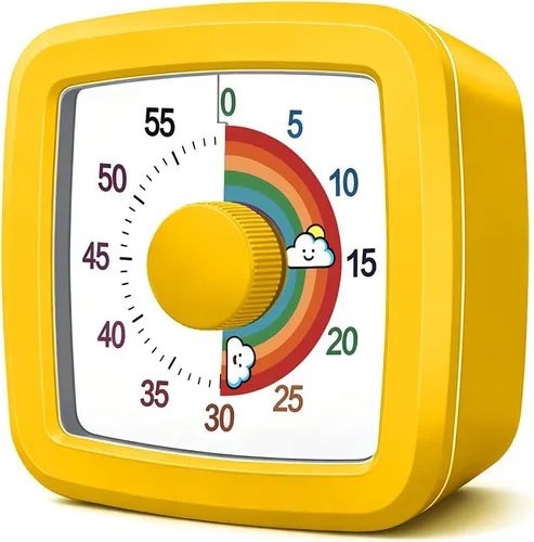 Vista 9 de 60-Minute Countdown for Classroom Office Kitchen Visual Timer for Kids, Desk Timer Kids Time Management Tools with Beautiful Pattern Design