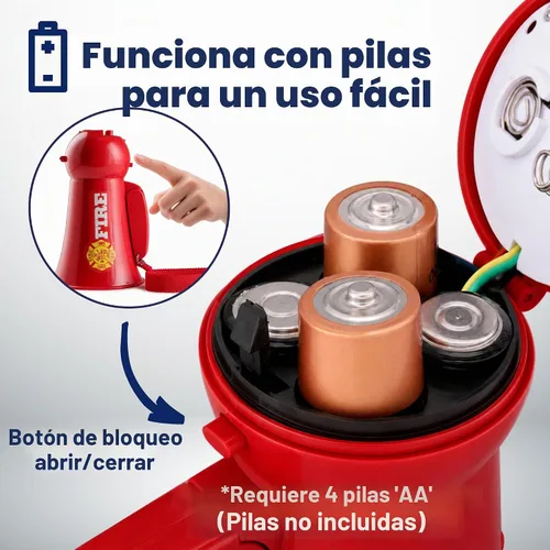 Vista 4 de Megáfono de bomberos de juguete para niños con sonido de sirena Micrófono de juguete manual
