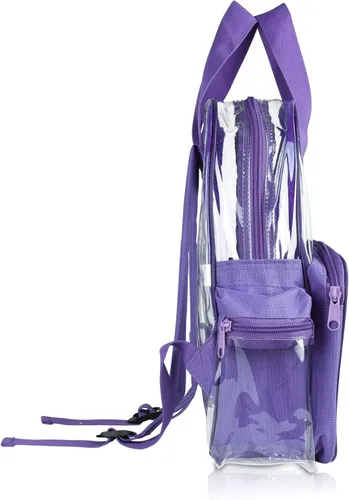 Vista 31 de DALIX Bolsas de mochila transparentes de plástico liso dorado