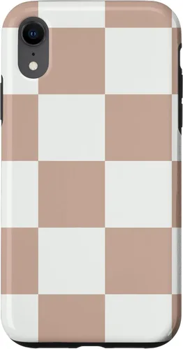 Vista 25 de Brown and White Classic Checkered Big Checkerboard Case for iPhone 17