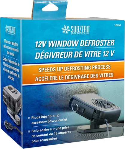 Vista 7 de SubZero 12650 - Descongelador portátil de ventana de 12 V para automóvil, camión, SUV, Jeep, calentador de coche rápido 2 en 1 y desempañador