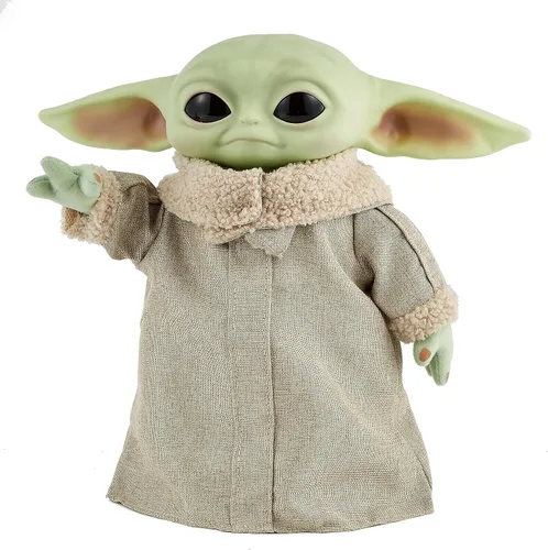 Vista 4 de Mattel Star Wars The Mandalorian Grogu RC - Peluche de 12 pulgadas, muñeca de cuerpo suave con movimientos reales controlados por control remoto