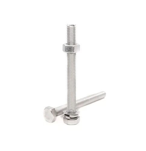 Vista 12 de 1 paquete M10 x 170mm Tornillos hexagonales pernos hexagonales con tuercas hexagonales M10 arandelas planas/arandelas de resorte de bloqueo