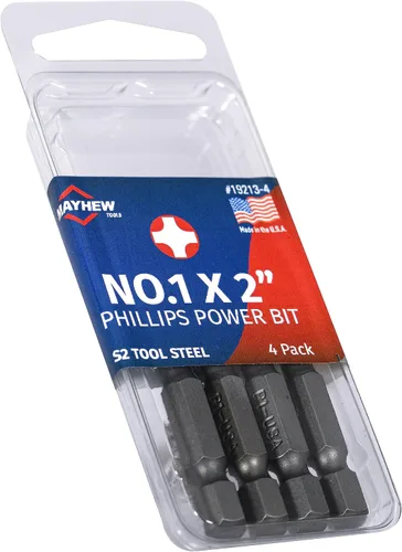 Vista 8 de Mayhew Tools 19213-10 USA Phillips Power Bit, n.º 1 x 2 pulgadas, paquete de 10