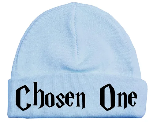 Vista 67 de Sombrero de bebé Wizard - Chosen One (tela negra - diseño dorado)
