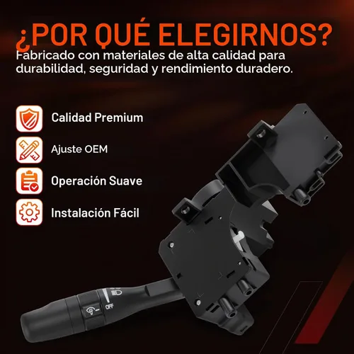 Vista 7 de Interruptor de señal de giro y limpiaparabrisas multifunción para Chrysler