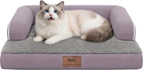 Vista 111 de Cama pequeña para perros y sofá para gatos, camas ortopédicas impermeables para perros pequeños, cama para gatos, sofá para mascotas cómodo