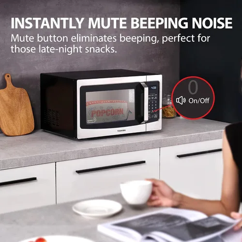 Vista 5 de TOSHIBA ML-EM34P(SS) - Microondas inteligente de sobremesa, recalentamiento con sensor, funciona con Alexa y control remoto, elementos esenciales