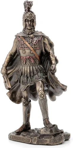 Vista 2 de Veronese Design Estatua de Alejandro el Gran Guerrero Griego Romano de 9.75 pulgadas con acabado de bronce antiguo