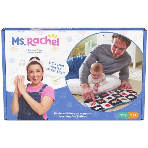 Vista 9 de Ms. Rachel Alfombra de Juego Plegable Oficial para Tiempo de Barriga con Espejo para Bebé y Juguetes Sensoriales para Juego Interactivo, Juguetes