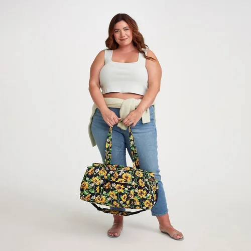Vista 6 de Vera Bradley Bolsa de viaje mediana de algodón para mujer