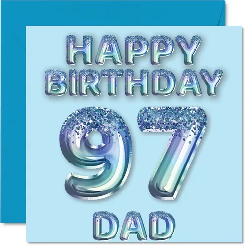 Vista 232 de Stuff4 Tarjeta de primer cumpleaños para niños, globo de fiesta con purpurina azul, tarjetas de feliz cumpleaños para niño de 1 año, nieto, hijo, 57
